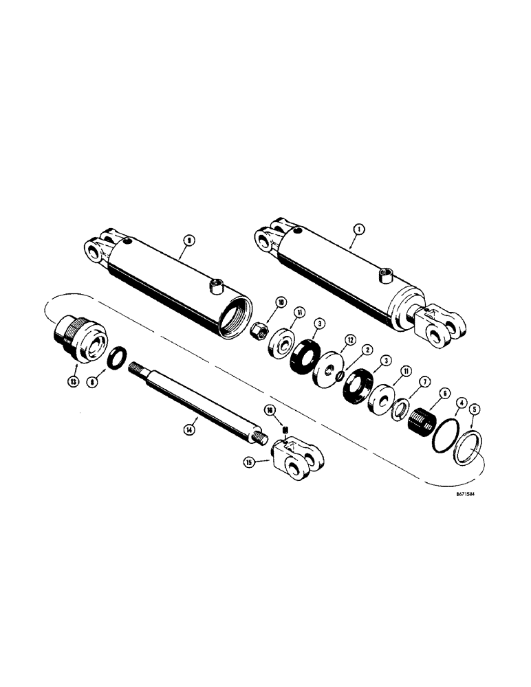 Схема запчастей Case 310G - (224[1]) - D39720 GRAPPLE CYLINDER (AITKIN) (07) - HYDRAULIC SYSTEM