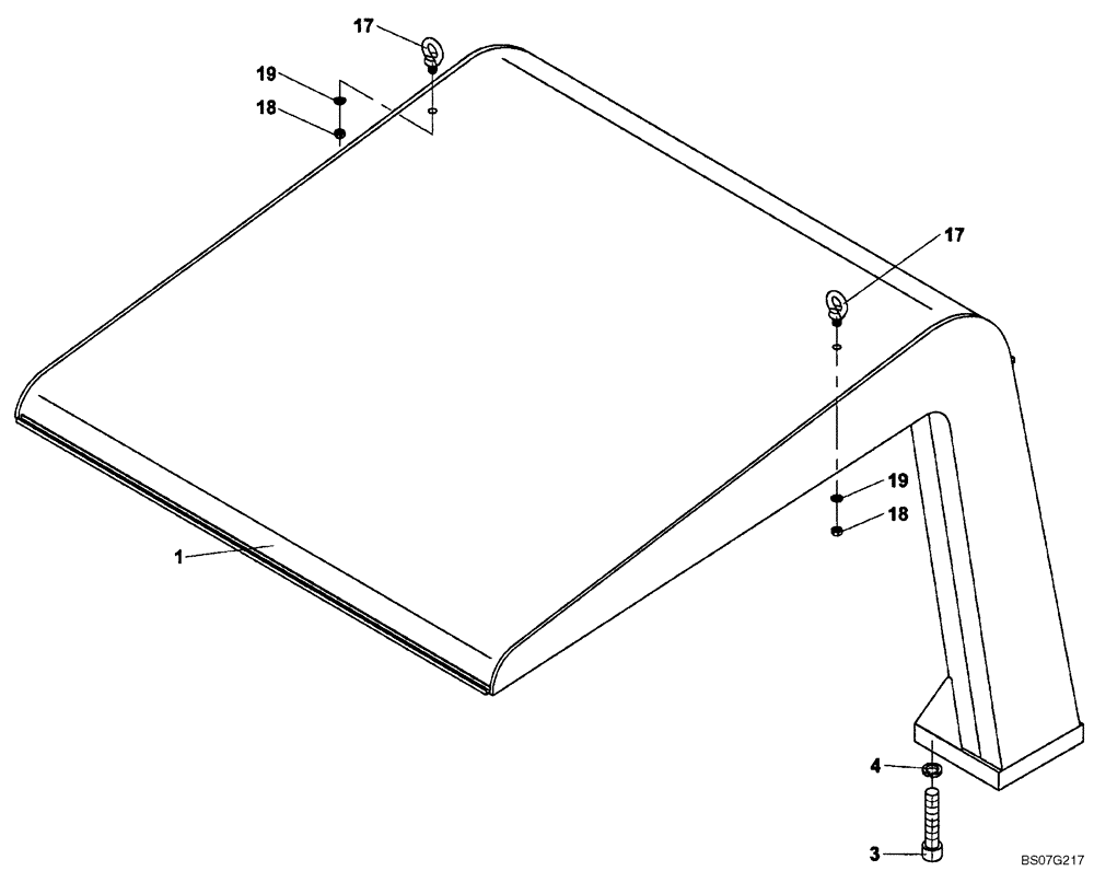 Схема запчастей Case SV210 - (09-55[01]) - ROPS - FOPS INSTALLATION (GROUP 572) (ND106351) (09) - CHASSIS/ATTACHMENTS