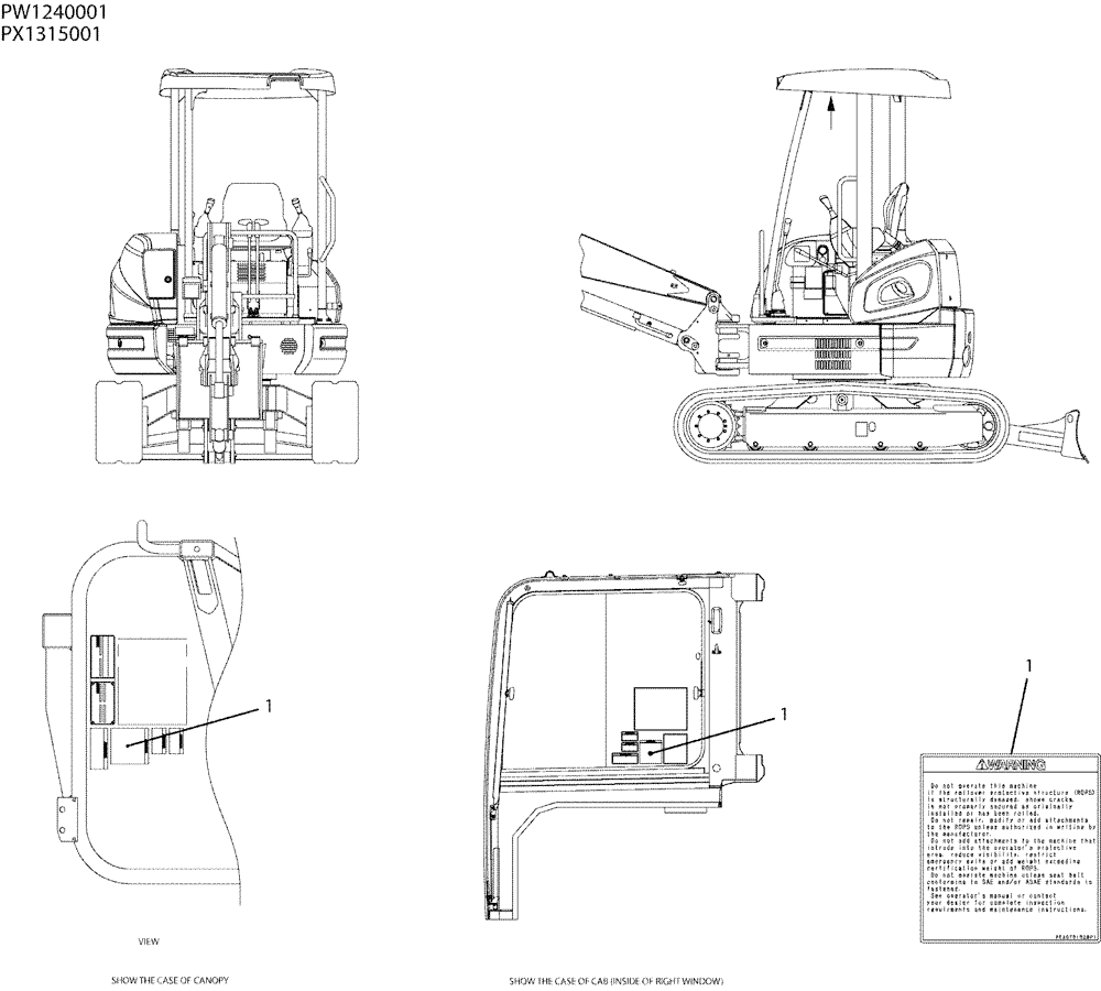 Схема запчастей Case CX36B - (06-008) - NAME PLATE INSTAL (90) - PLATFORM, CAB, BODYWORK AND DECALS