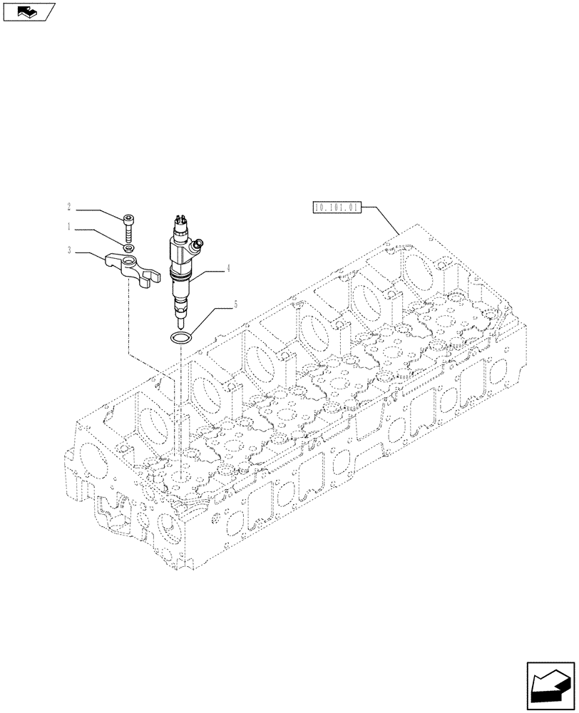 Схема запчастей Case F2CE9684C E017 - (10.218.02) - INJECTOR & RELATED PARTS (504137249) (01) - ENGINE