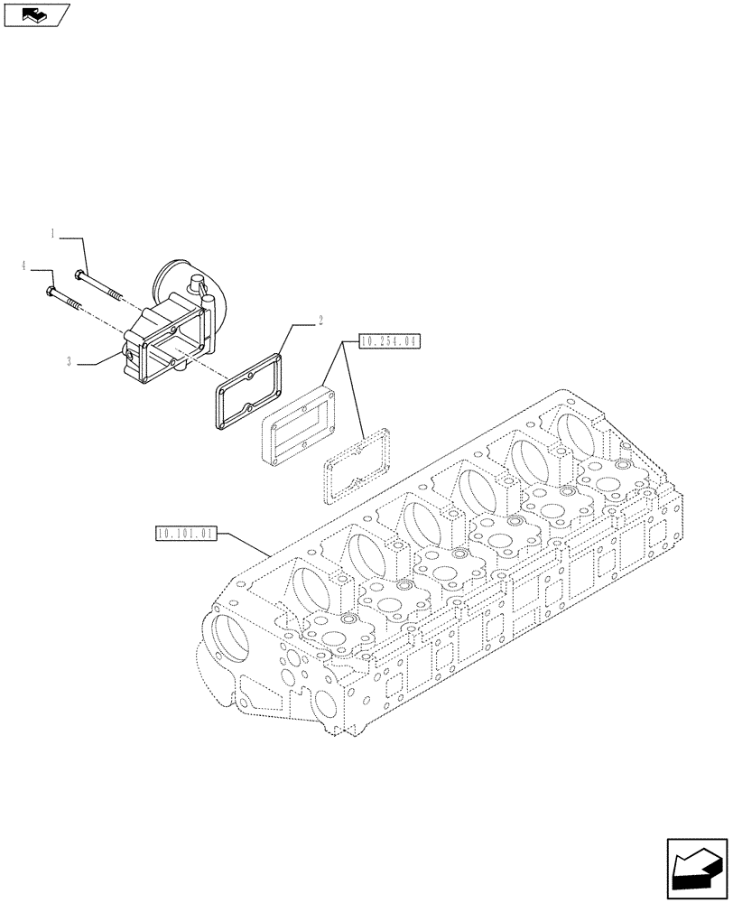 Схема запчастей Case F3AE0684S E913 - (10.254.01) - AIR LINES (504055366) (10) - ENGINE