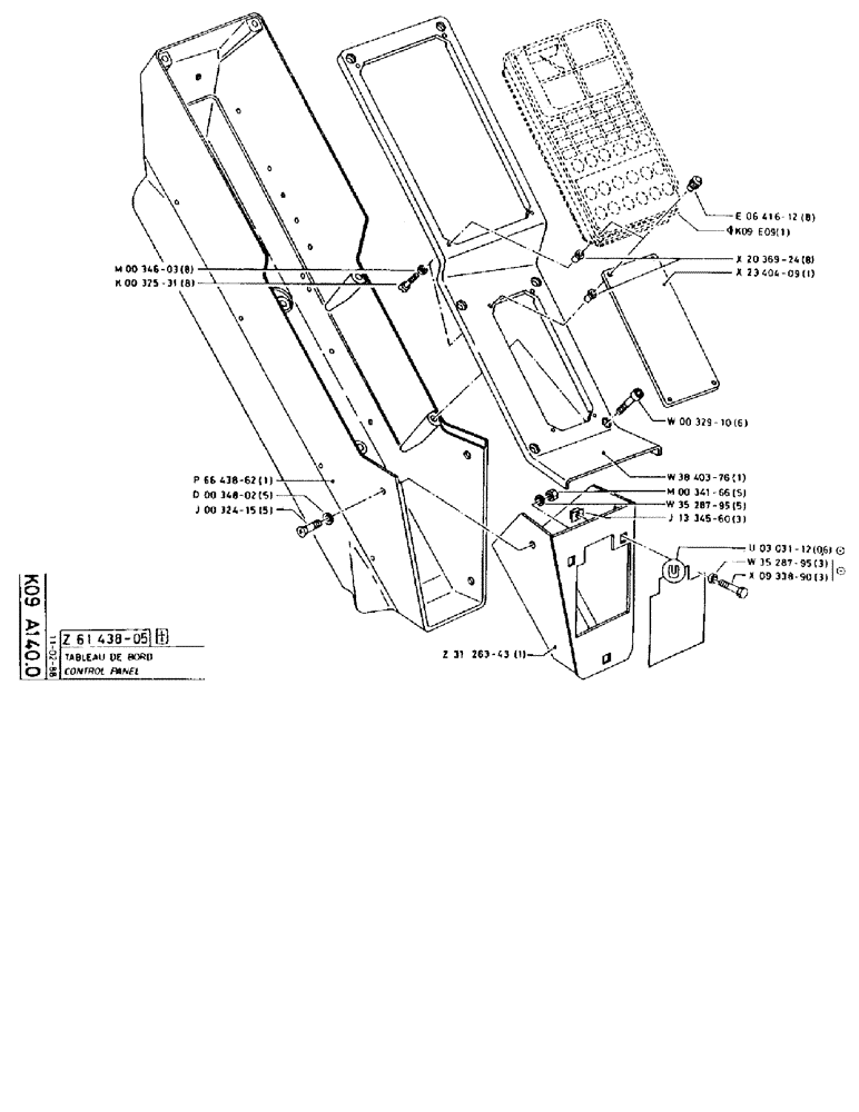 Схема запчастей Case 90BCL - (342) - CONTROL PANEL (06) - ELECTRICAL SYSTEMS