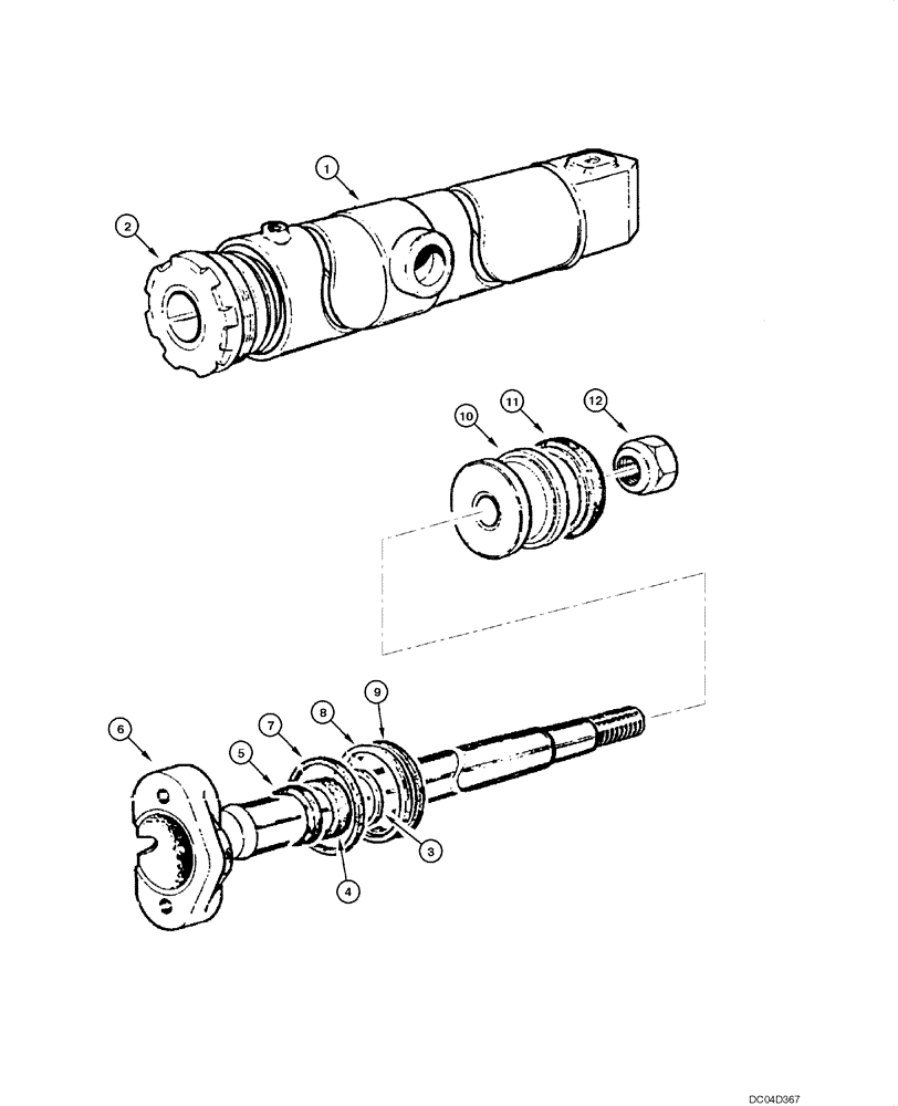 Схема запчастей Case 865 - (08.53[00]) - CYLINDER - BLADE LIFT (08) - HYDRAULICS