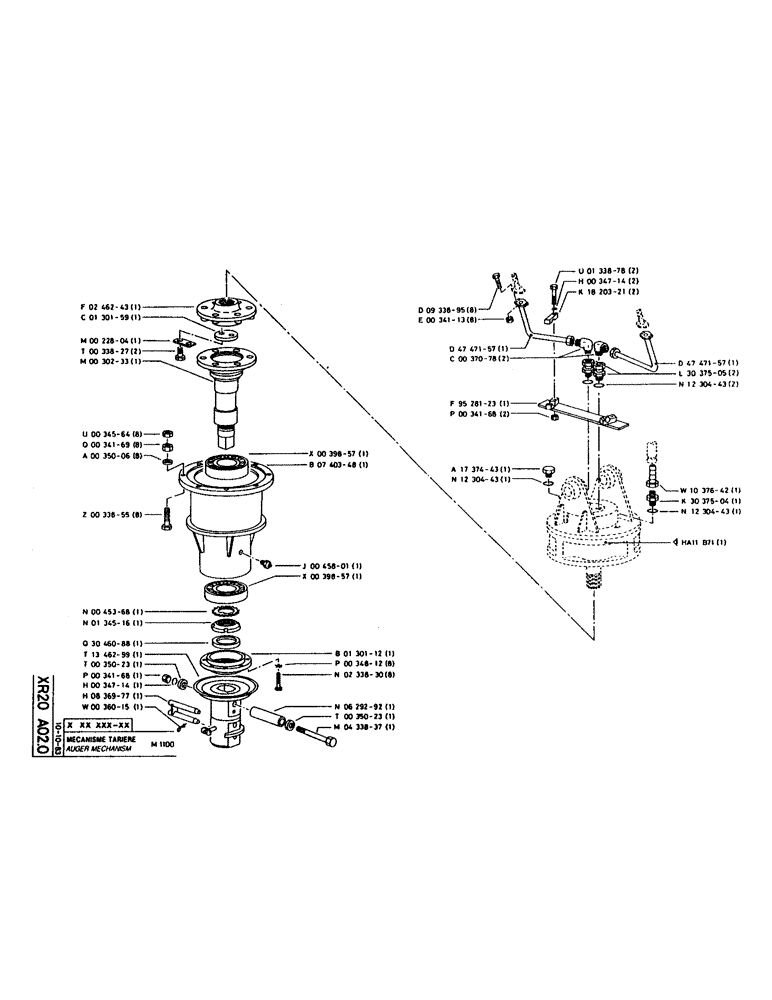 Схема запчастей Case 160CL - (322) - AUGER MECHANISM (18) - ATTACHMENT ACCESSORIES