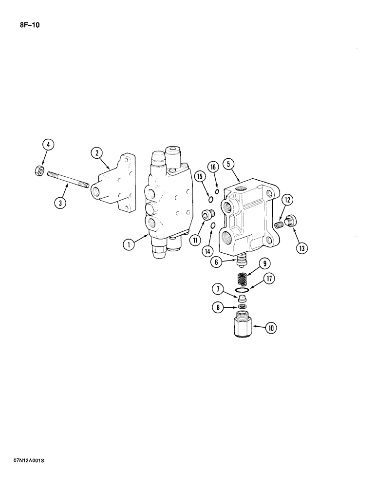 Схема запчастей Case 688 - (8F-10) - CONTROL VALVE FOR OPTIONS (08) - HYDRAULICS