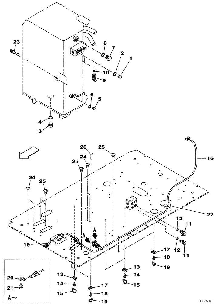 Схема запчастей Case CX160B - (08-46) - PLUG (08) - HYDRAULICS