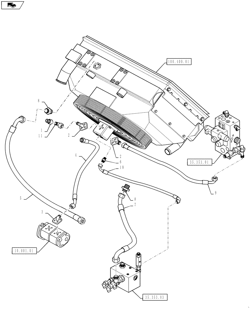 Схема запчастей Case DV207 - (35.752.01) - FAN HYDRAULIC SYSTEM (35) - HYDRAULIC SYSTEMS