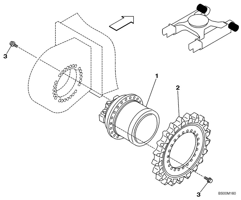 Схема запчастей Case CX160 - (06-01) - TRACK DRIVE ASSY (06) - POWER TRAIN