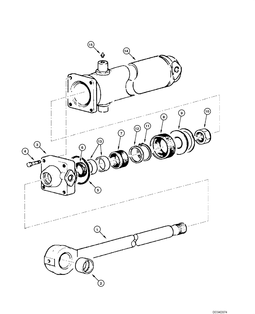 Схема запчастей Case 865 - (08.60[00]) - CYLINDER - RIPPER (08) - HYDRAULICS