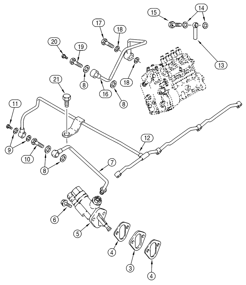 Схема запчастей Case 650H - (03-09) - FUEL FILTER PUMP, TRANSFER (03) - FUEL SYSTEM