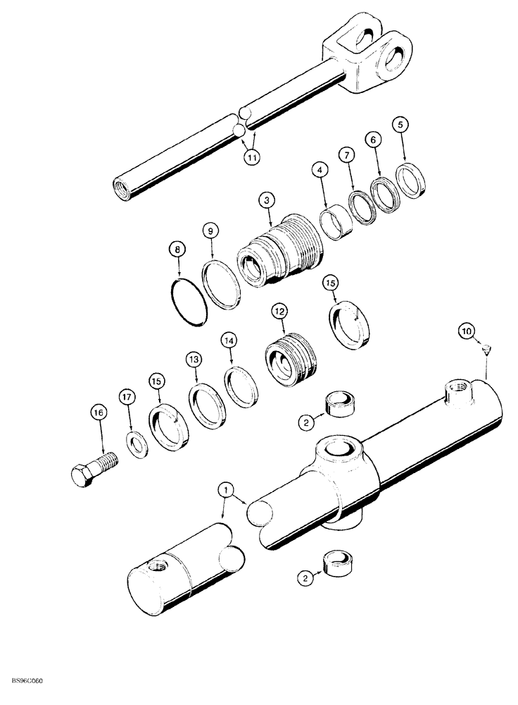 Схема запчастей Case 550G - (8-20) - LIFT CYLINDER (07) - HYDRAULIC SYSTEM