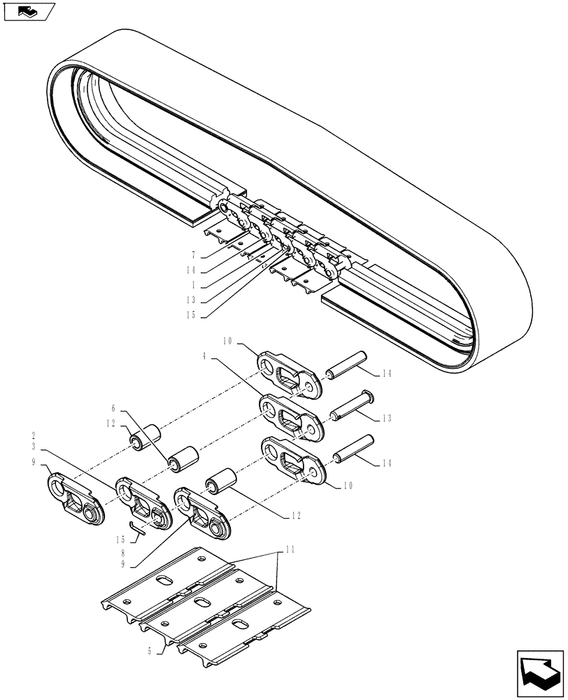 Схема запчастей Case CX27B ASN - (48.130.01) - SHOE ASSY (48) - TRACKS & TRACK SUSPENSION