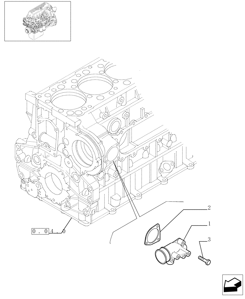 Схема запчастей Case F3AE0684E B002 - (0.32.3[01]) - WATER PUMP PIPES (500387449) 