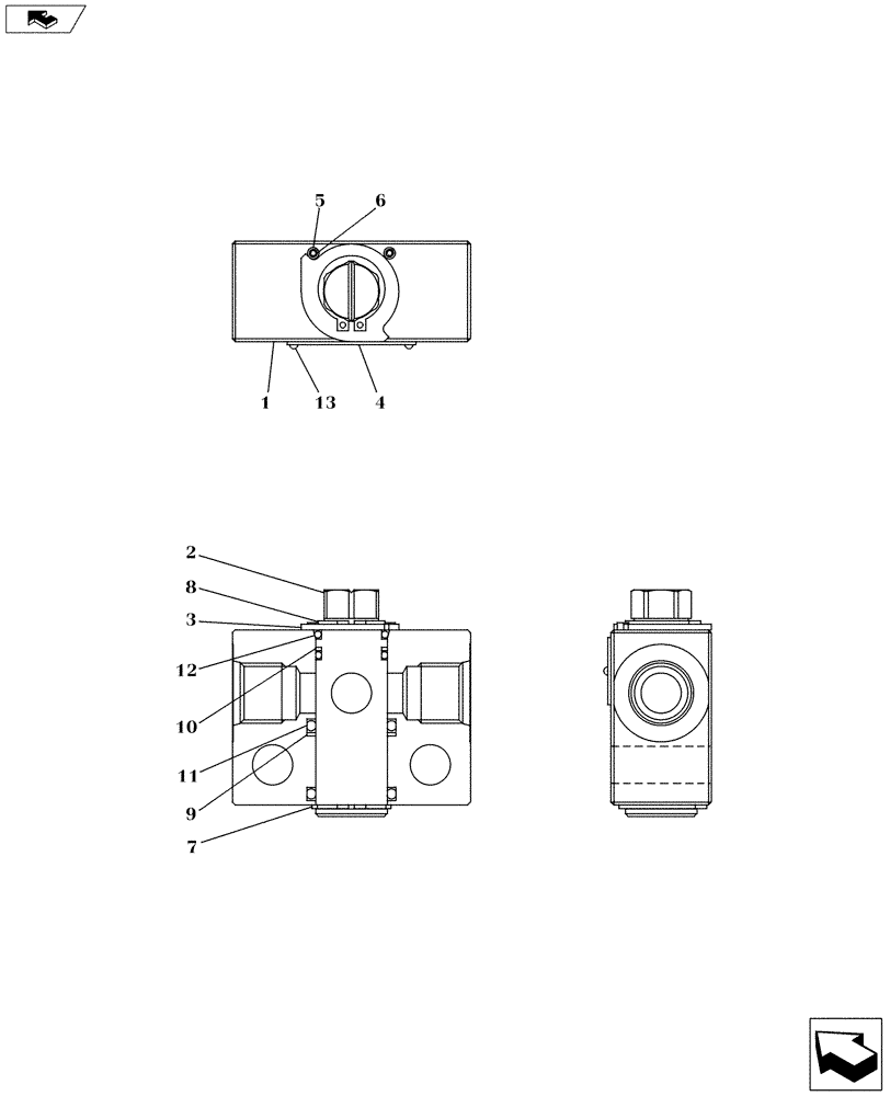 Схема запчастей Case CX235C SR - (35.350.10) - STOP VALVE (35) - HYDRAULIC SYSTEMS