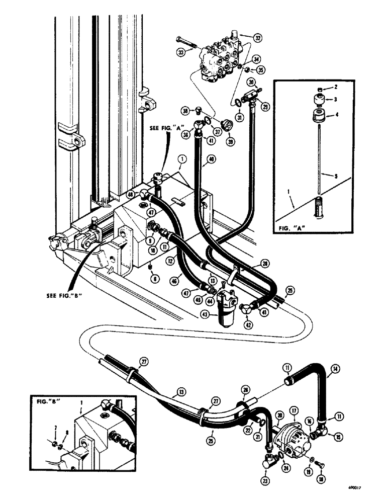 Схема запчастей Case 580 - (70) - FORK LIFT PRIMARY HYDRAULICS (35) - HYDRAULIC SYSTEMS