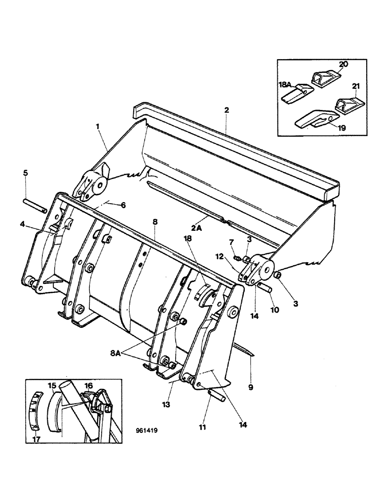 Схема запчастей Case 580G - (348) - LOADER - 4-IN-1 BUCKET (09) - CHASSIS/ATTACHMENTS