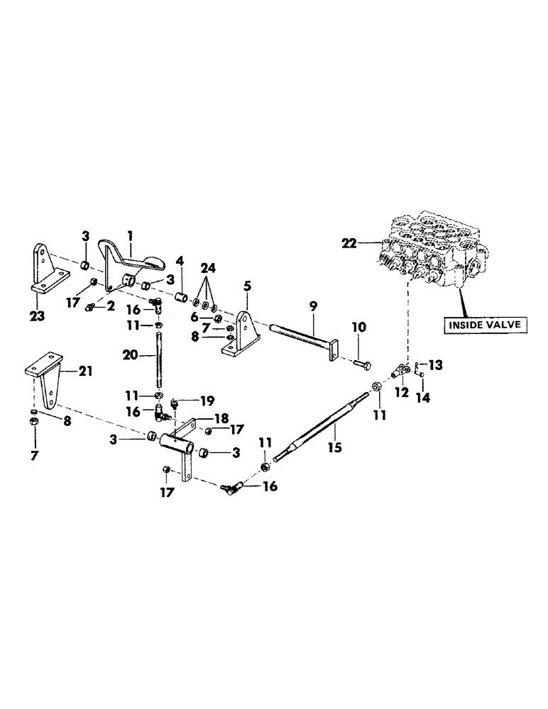 Схема запчастей Case 35YC - (068) - RIGHT TRACK PEDAL CONTROL AND LINKAGE (05) - UPPERSTRUCTURE CHASSIS