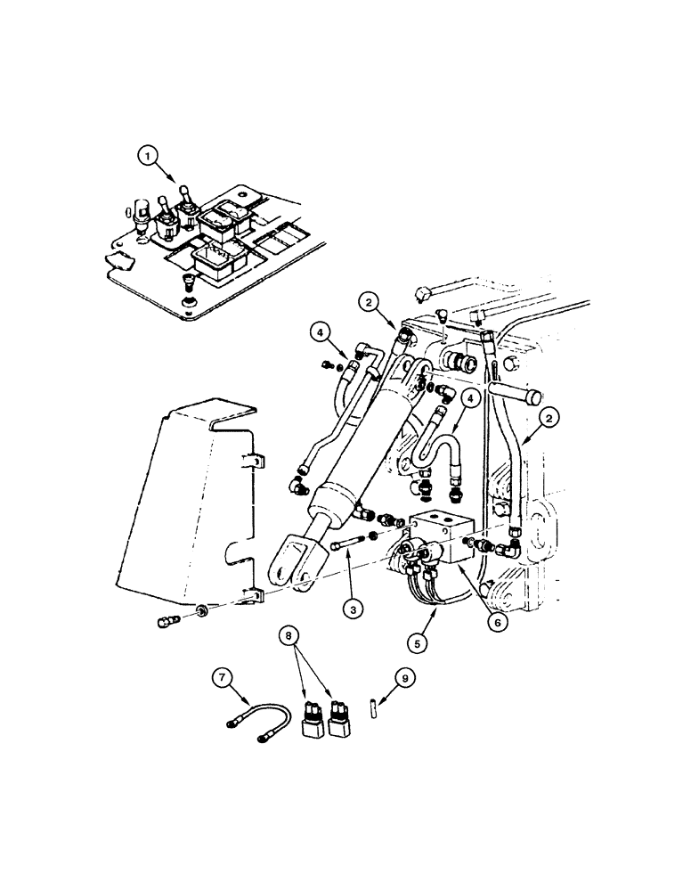 Схема запчастей Case 865 AWD - (08-056[01]) - BLADE HYDRAULIC CIRCUIT - FLOAT CONTROL (08) - HYDRAULICS