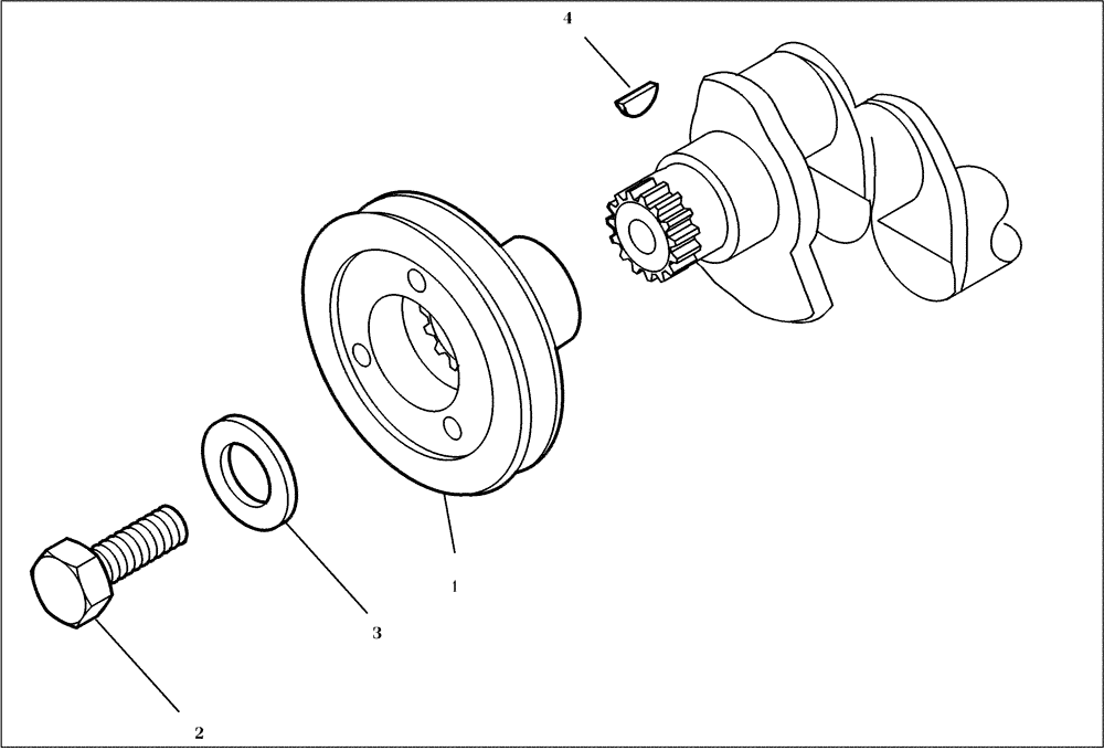 Схема запчастей Case 221D - (95.037[001]) - CRANK SHAFT (S/N 581101-UP) (10) - ENGINE