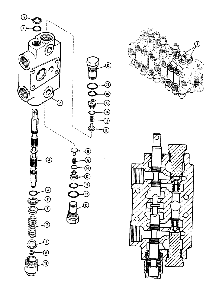 Схема запчастей Case 680CK - (282) - G33121 STABILIZER SECTIONS (35) - HYDRAULIC SYSTEMS