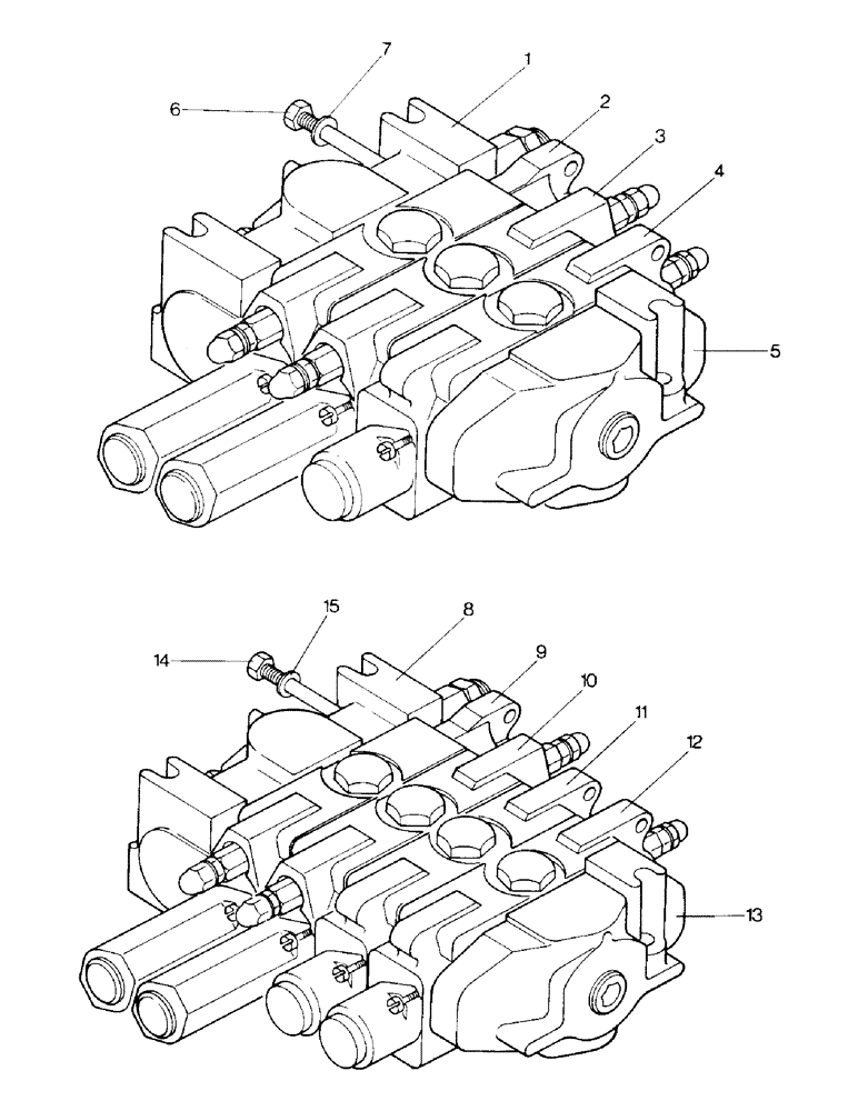 Схема запчастей Case 850 - (H13-1) - DOZER CONTROL VALVES (07) - HYDRAULIC SYSTEM