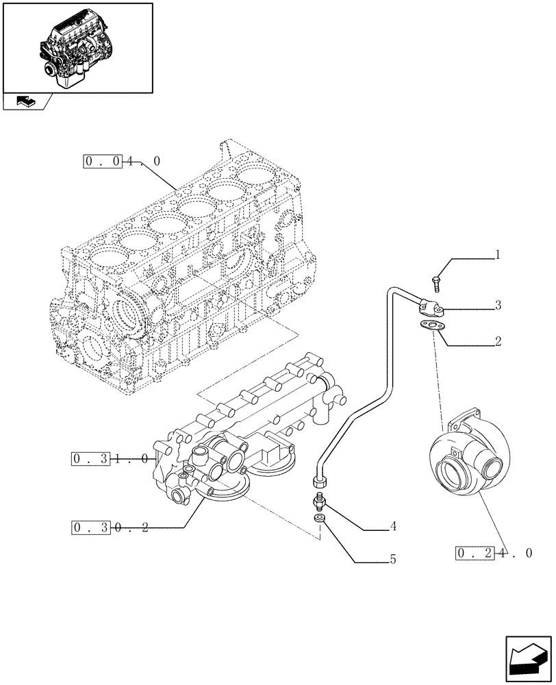 Схема запчастей Case F3BE0684J E902 - (0.30.64) - TURBOBLOWER PIPES (504053492) 