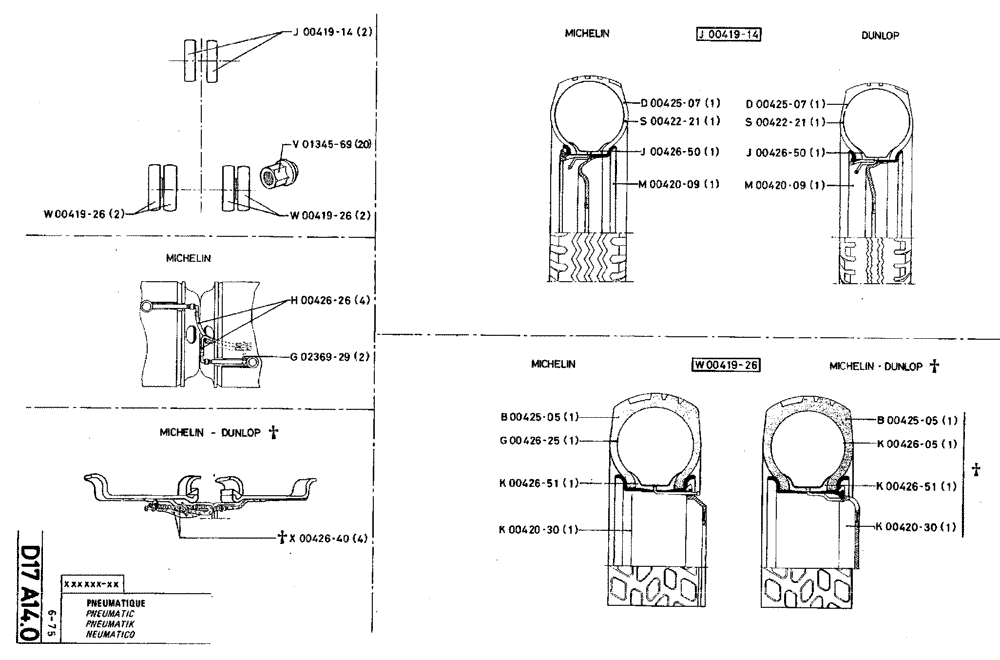 Схема запчастей Case TY45 - (D17 A14.0) - PNEUMATIC 900.20 XY PR14 - 3.20 PR 14; 12.00.20 XSPR 18 (05) - UPPERSTRUCTURE CHASSIS