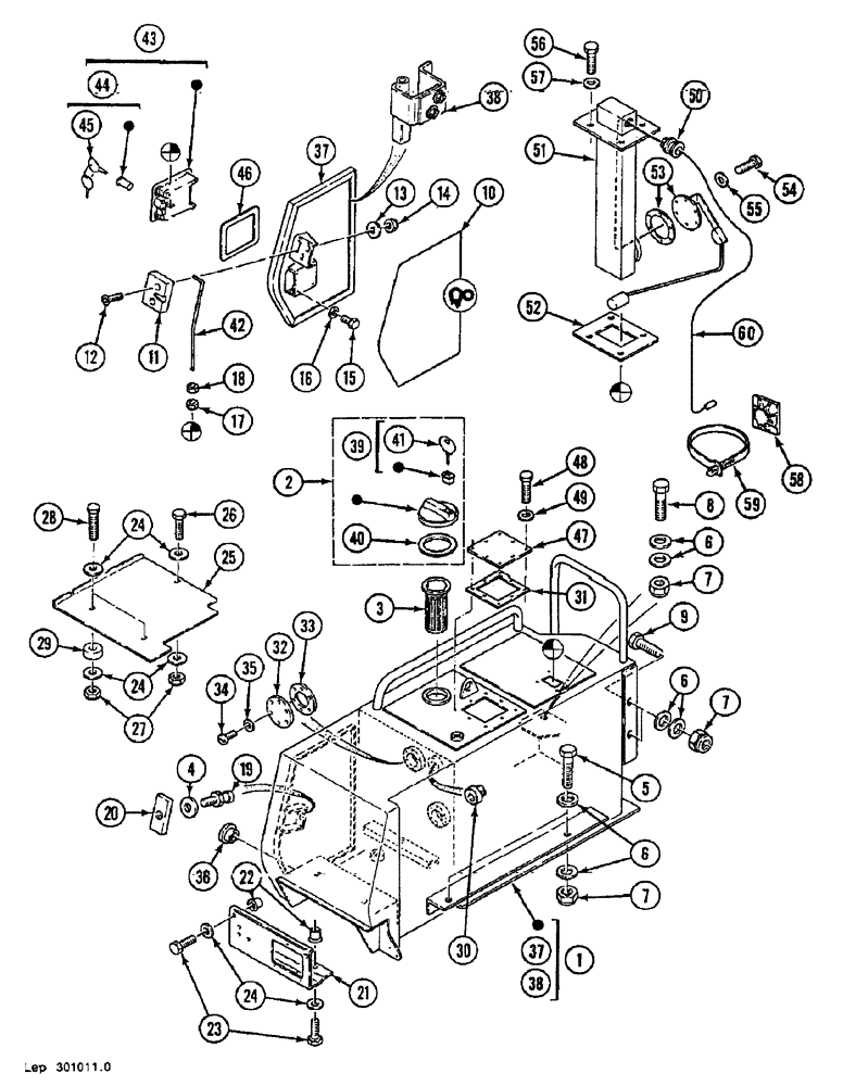 Схема запчастей Case 688B - (02) - FUEL TANK (02) - FUEL SYSTEM