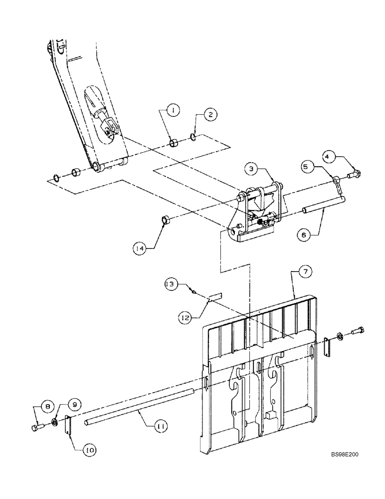 Схема запчастей Case 686G - (9-40) - QUICK ATTACH APRON AND CARRIAGE FRAMES (09) - CHASSIS/ATTACHMENTS