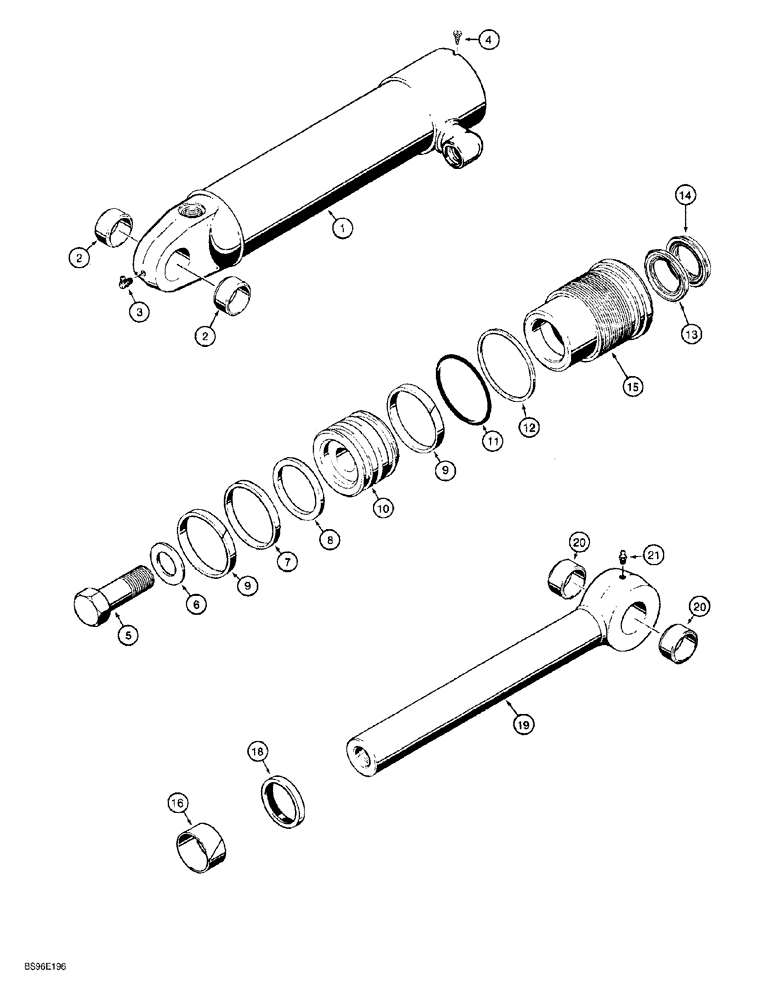 Схема запчастей Case 650G - (8-30) - G101214 AND G101215 RIPPER CYLINDERS (08) - HYDRAULICS