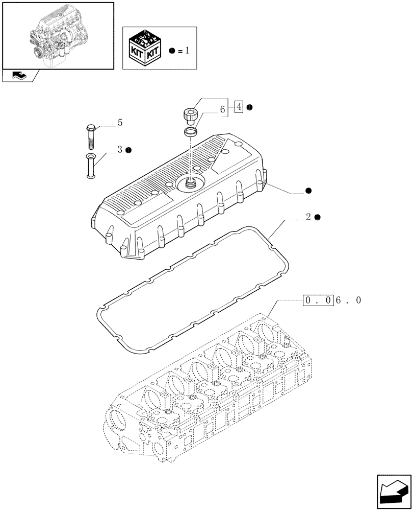 Схема запчастей Case F3AE0684P E909 - (0.06.3) - HEAD COVER (504033727) 