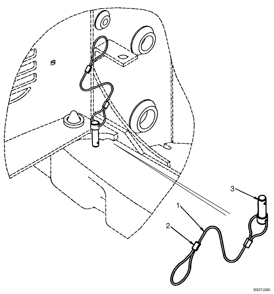 Схема запчастей Case 445CT - (09-58) - REAR DOOR - LOCK (09) - CHASSIS