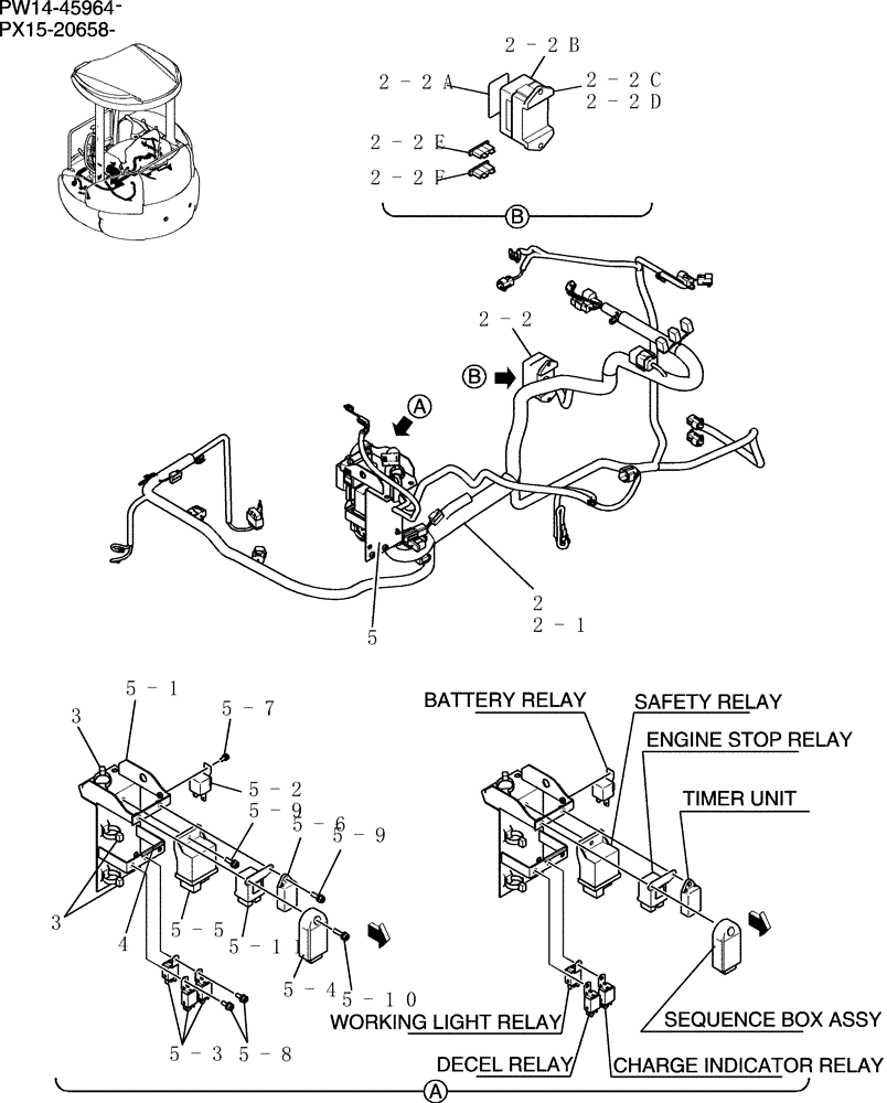 Схема запчастей Case CX36B - (327-72[1]) - RELAY ASSEMBLY (ANGLE DOZER) (06) - ELECTRICAL