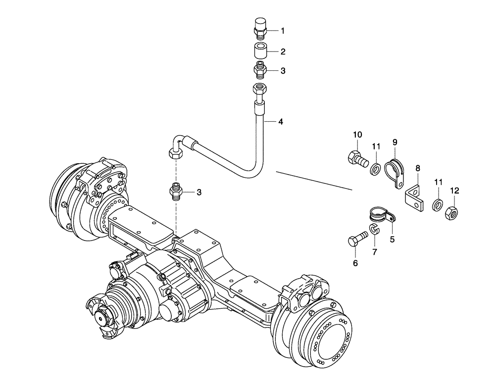 Схема запчастей Case 325 - (2.369[06B]) - INTERMEDIATE AXLE - BREATHER (11) - AXLES/WHEELS