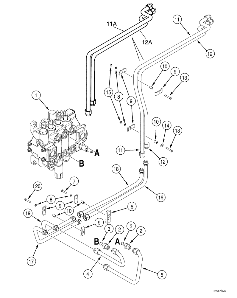 Схема запчастей Case 1150H_IND - (08-06) - HYDRAULICS - LIFT CIRCUIT (08) - HYDRAULICS