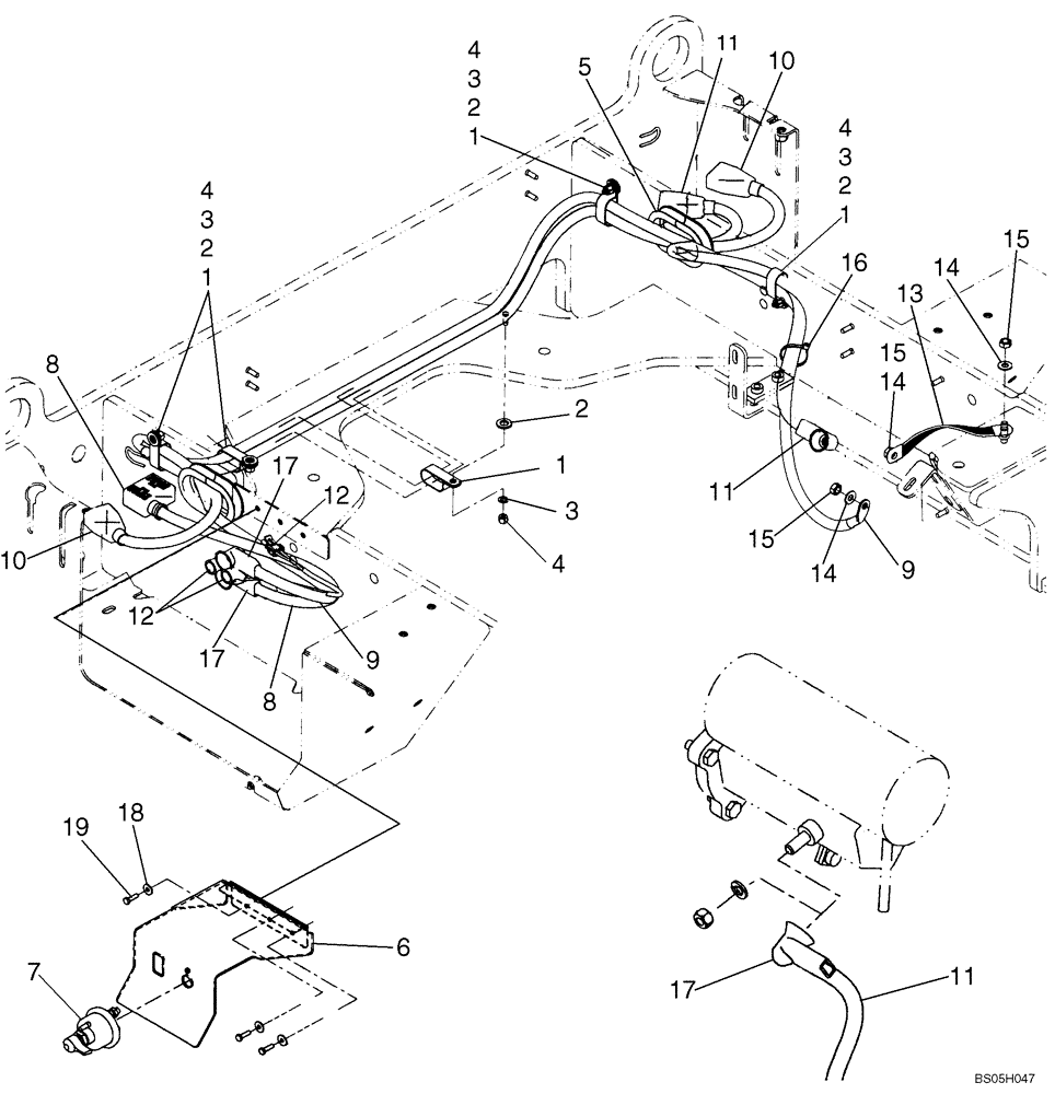 Схема запчастей Case 721E - (04-06) - BATTERY - CABLES (04) - ELECTRICAL SYSTEMS