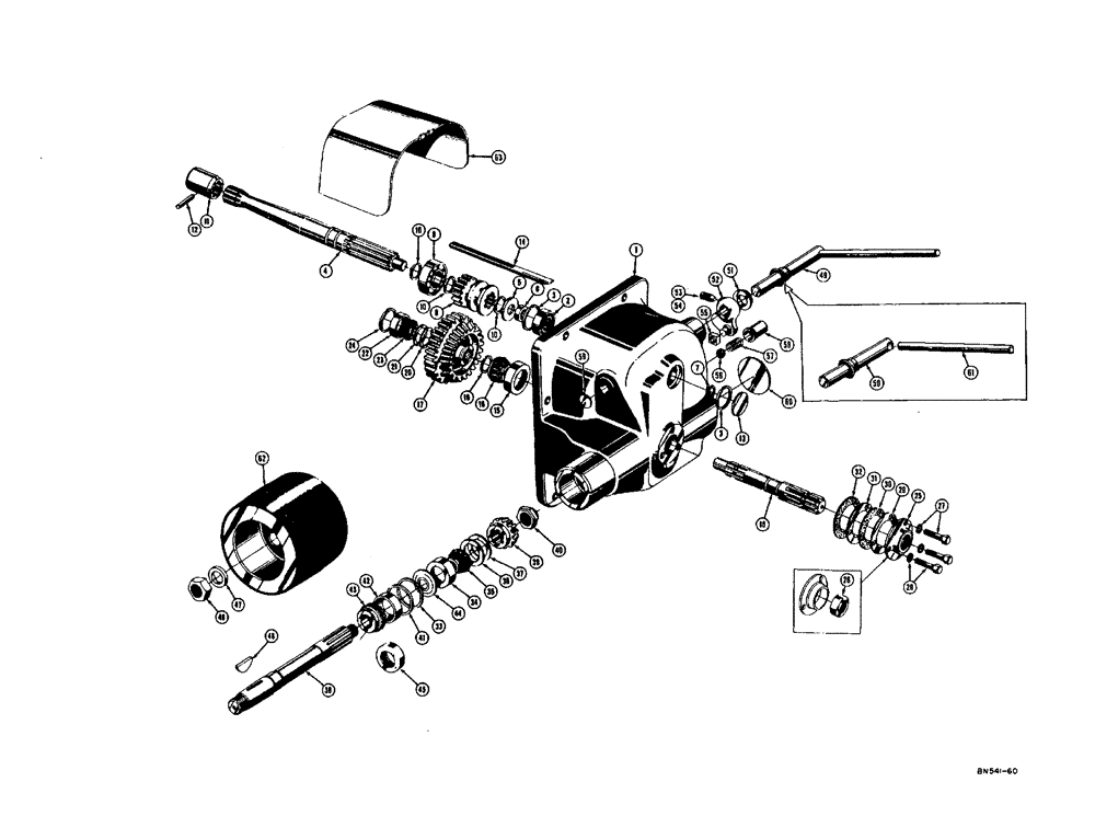 Схема запчастей Case 310E - (118) - POWER TAKE-OFF AND BELT PULLEY (05) - UPPERSTRUCTURE CHASSIS