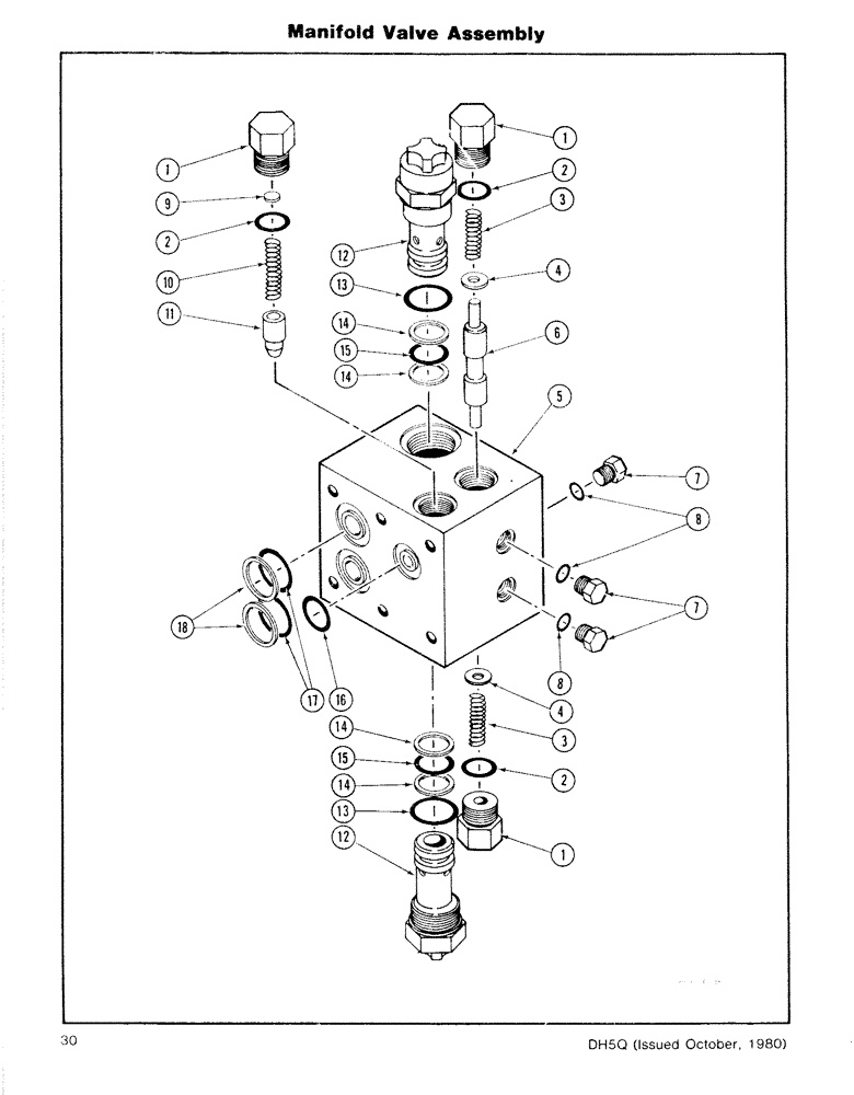 Схема запчастей Case DH5 - (30) - MANIFOLD VALVE ASSEMBLY (35) - HYDRAULIC SYSTEMS