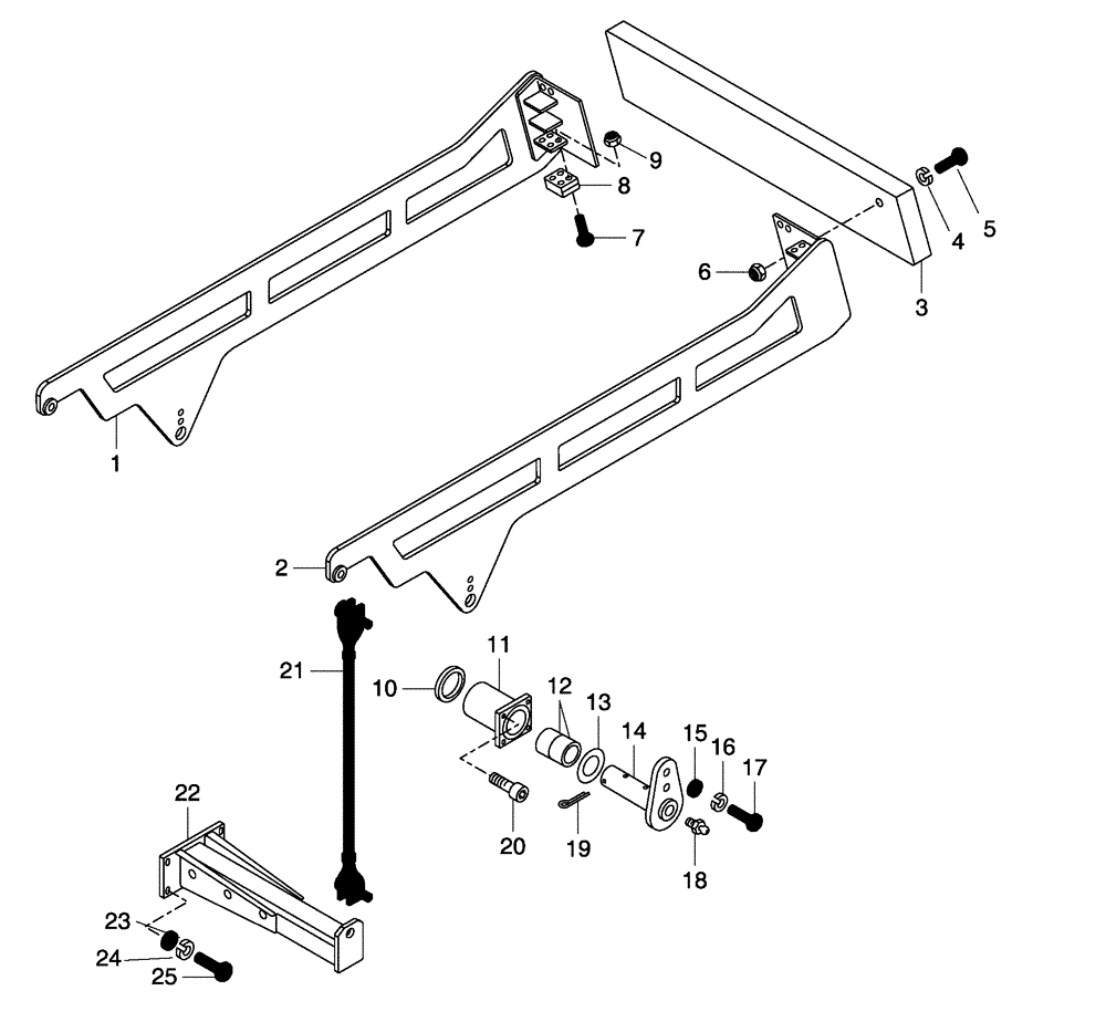 Схема запчастей Case 330 - (98A00000699[01]) - ACCESSORIES - SCISSOR REAR GATE - OPTION (19) - OPTIONS