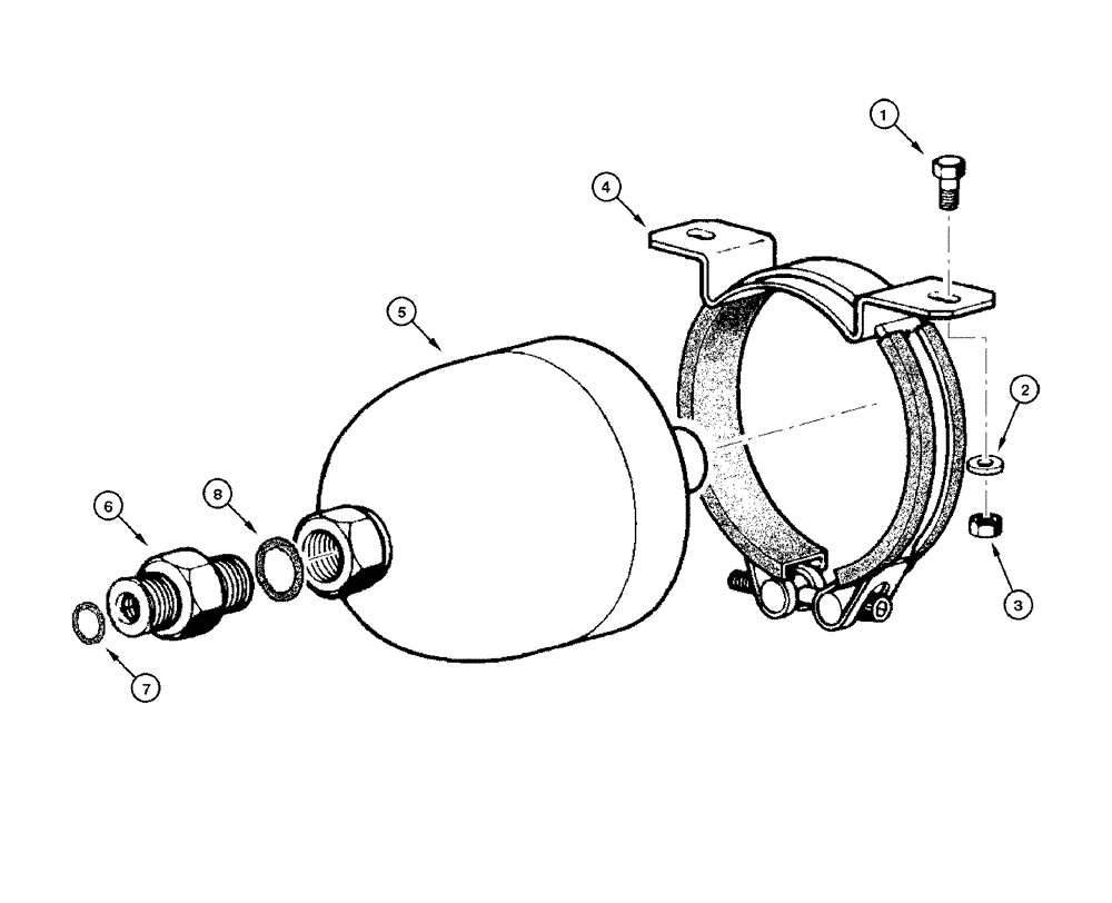 Схема запчастей Case 865 DHP - (7-018) - EMERGENCY BRAKE - ACCUMULATOR (07) - BRAKES