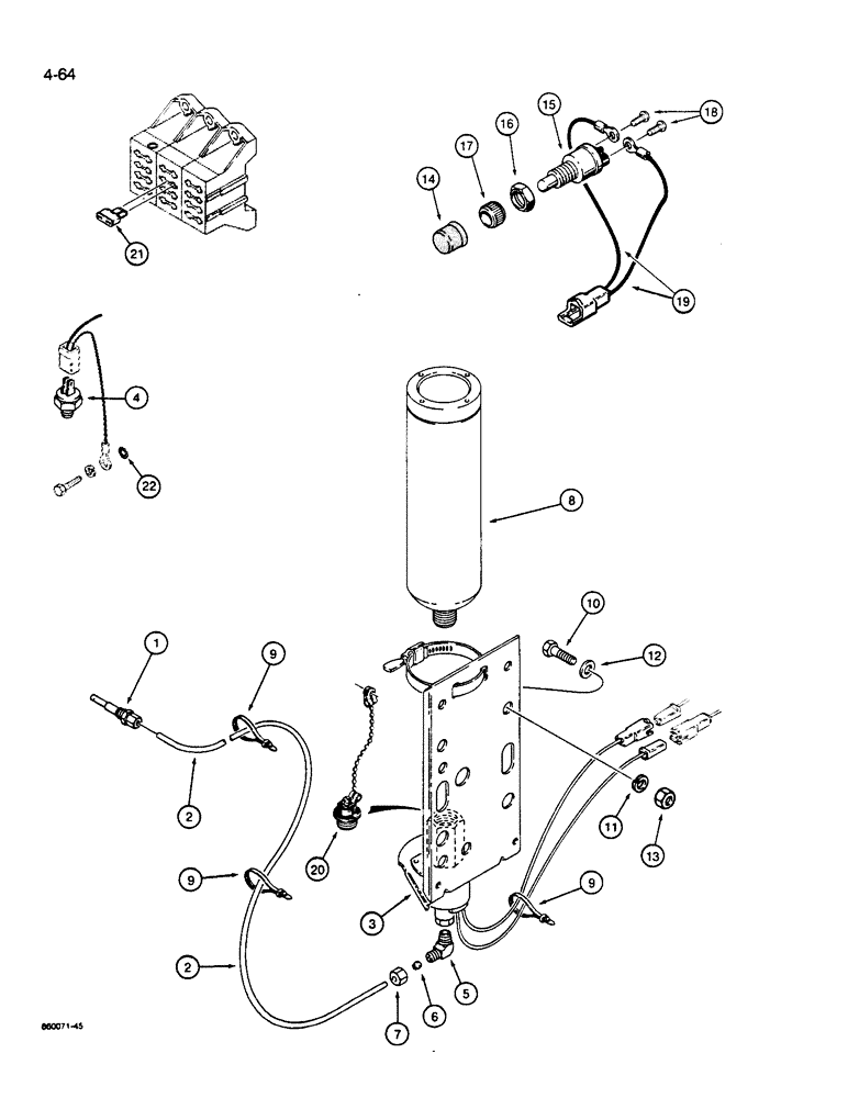 Схема запчастей Case W14B - (4-64) - COLD START SYSTEM (04) - ELECTRICAL SYSTEMS