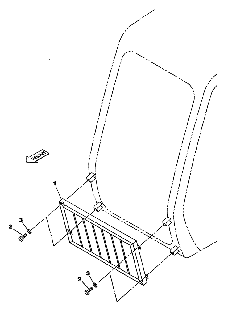 Схема запчастей Case CX350 - (09-093-02[01]) - CAB GUARD (09) - CHASSIS