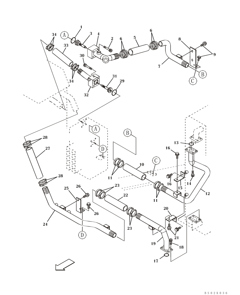 Схема запчастей Case CX330 - (08-05) - HYDRAULICS - RESERVOIR RETURN (08) - HYDRAULICS