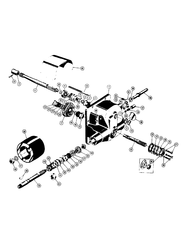 Схема запчастей Case 310G - (192) - P.T.O. AND BELT PULLEY (05) - UPPERSTRUCTURE CHASSIS