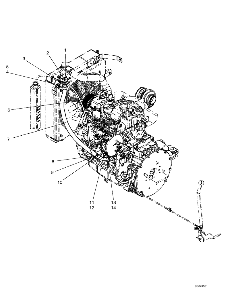 Схема запчастей Case 465 - (02-06) - ENGINE - OIL FILL AND DIPSTICK (02) - ENGINE