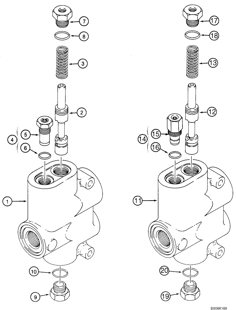 Схема запчастей Case 586G - (08-21) - VALVE ASSY - FLOW CONTROL (08) - HYDRAULICS