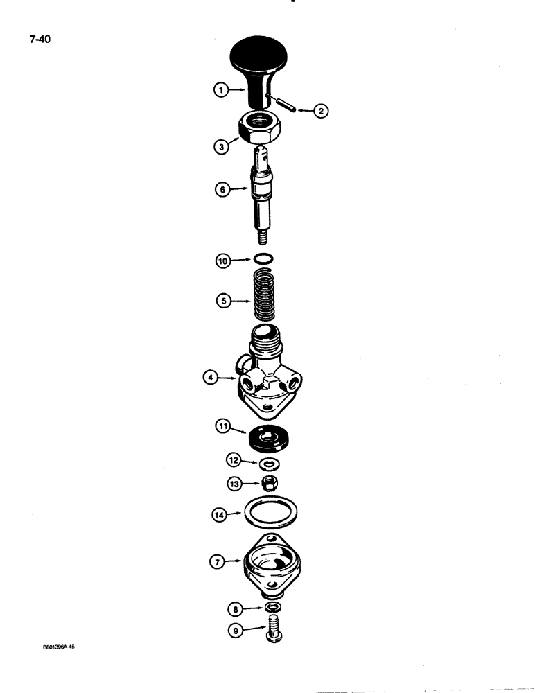 Схема запчастей Case W30 - (7-40) - L103834 PARKING BRAKE VALVE (07) - BRAKES