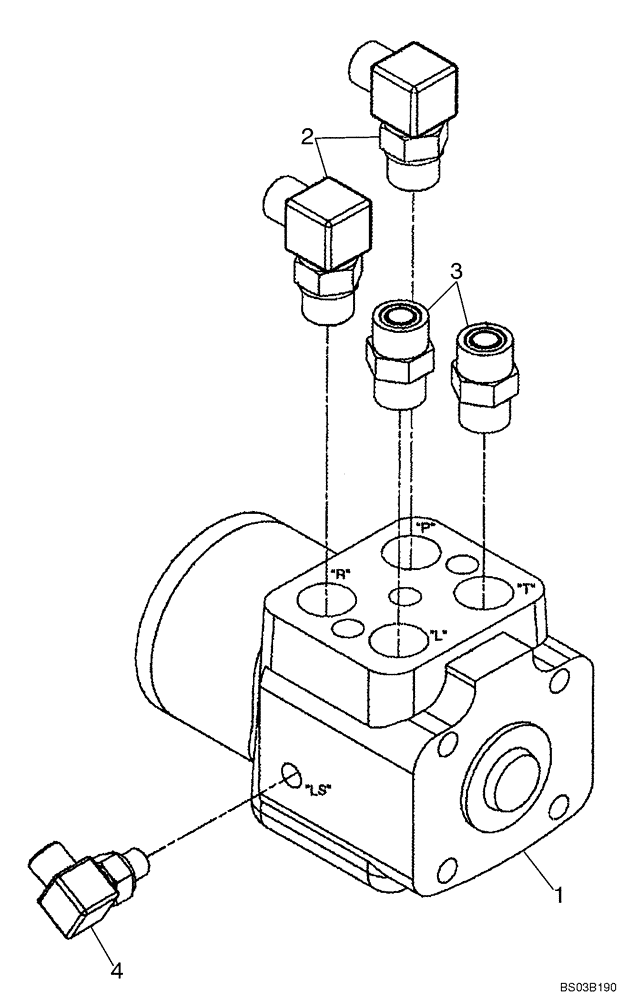 Схема запчастей Case 686G - (5-06D) - VALVE ASSY, ORBITAL (05) - STEERING