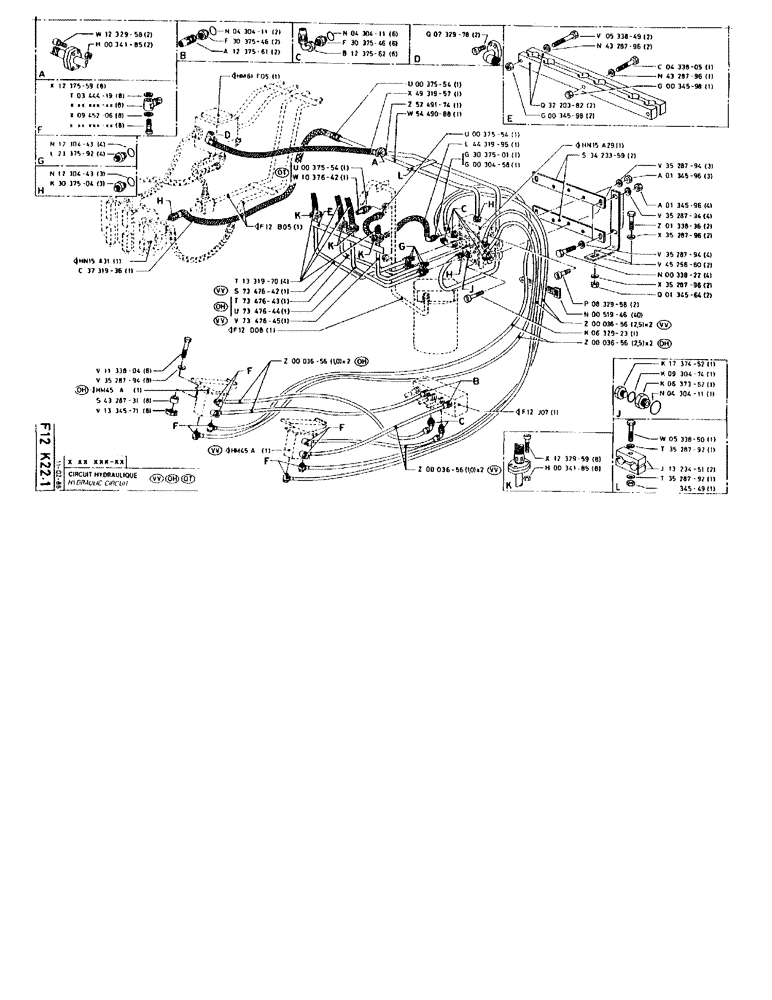 Схема запчастей Case 90BCL - (207) - HYDRAULIC CIRCUIT (07) - HYDRAULIC SYSTEM