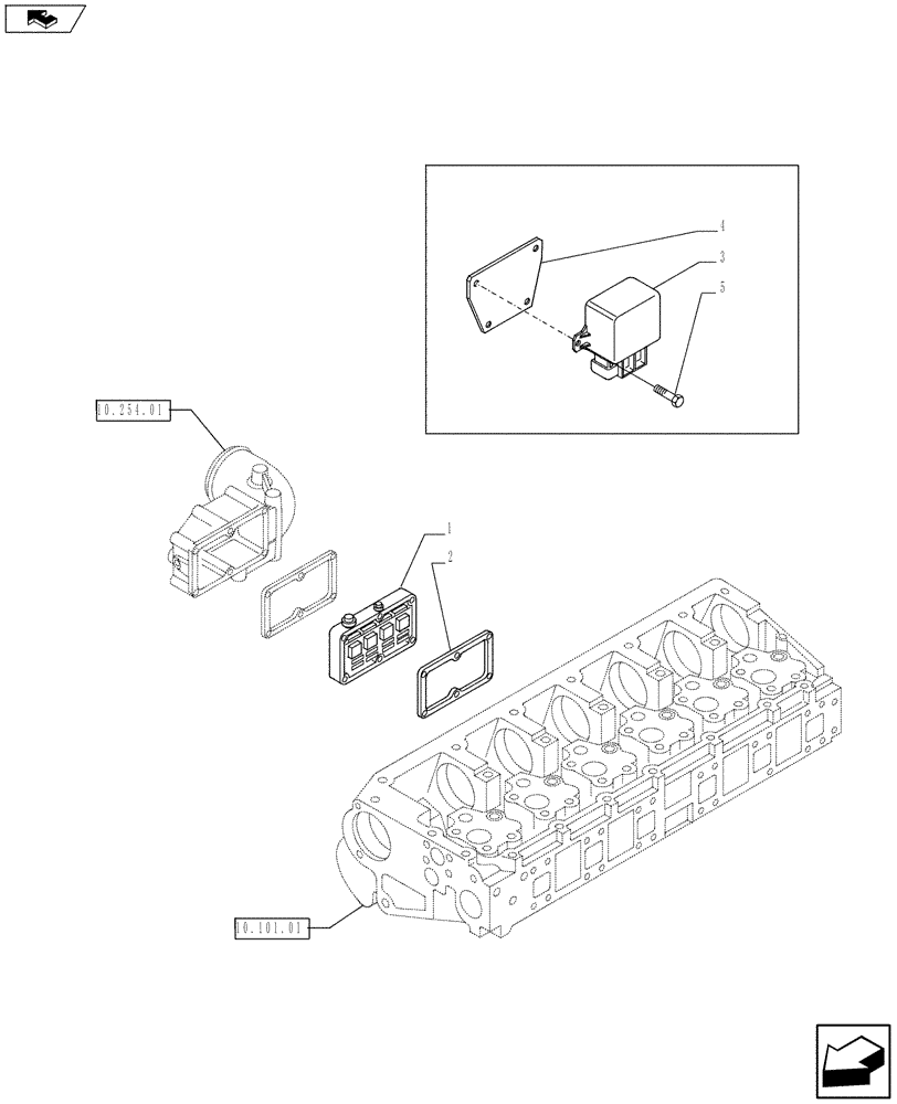 Схема запчастей Case F3AE0684S E913 - (10.254.04) - INTAKE MANIFOLD (504093419) (10) - ENGINE